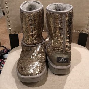 Silver Sequin UGG Boots